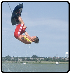 Dr. Hildebrand wakeboarding